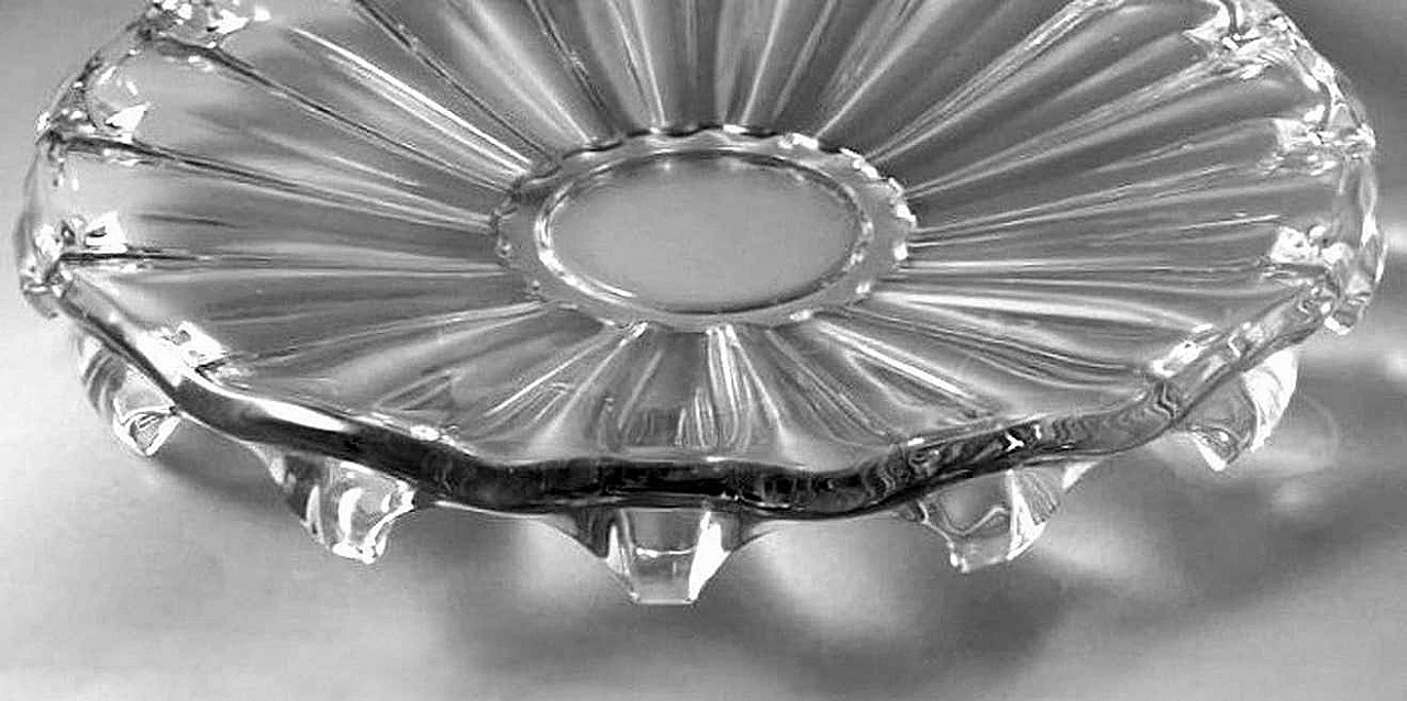 Centrotavola rotondo in cristallo di Daum, anni '50 9