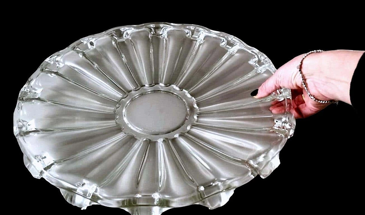 Centrotavola rotondo in cristallo di Daum, anni '50 14