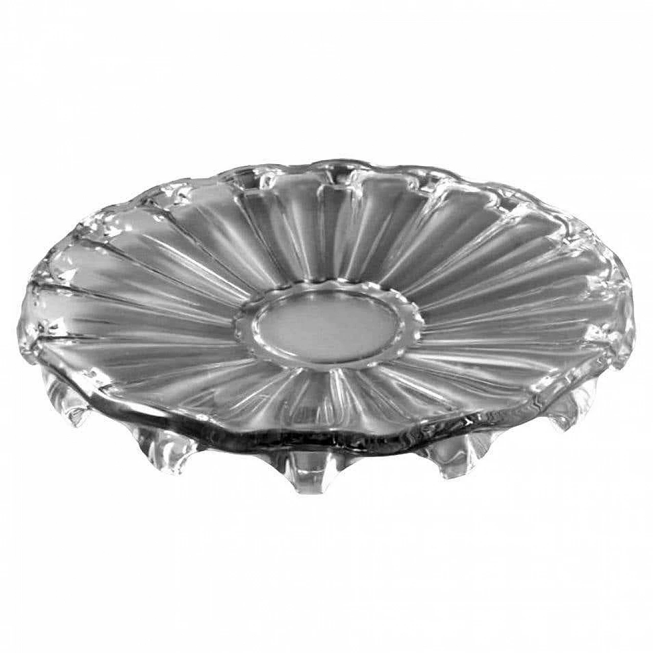 Round crystal centrepiece by Daum, 1950s 15