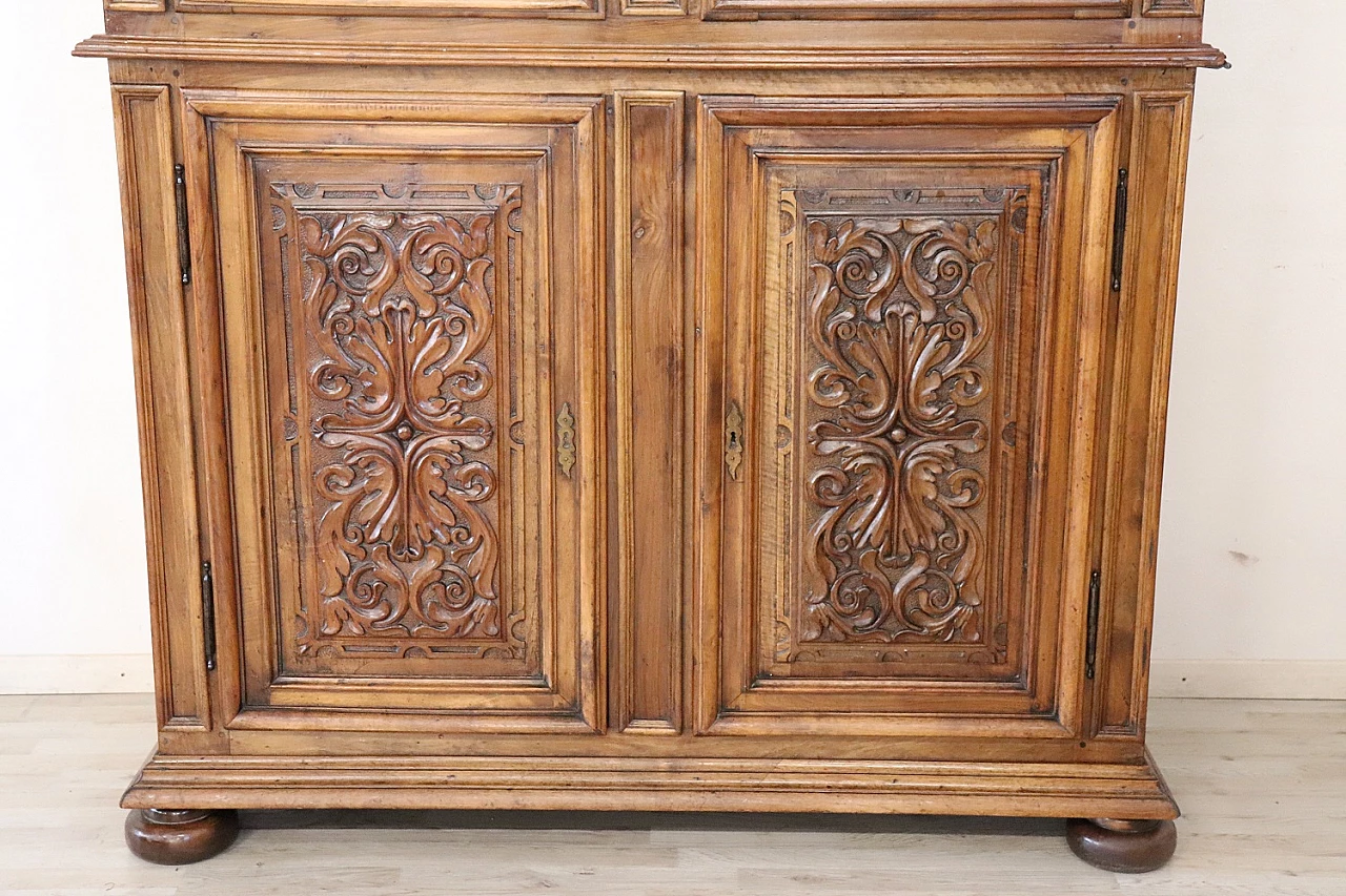 Solid walnut sideboard with carvings, second half of the 19th century 2