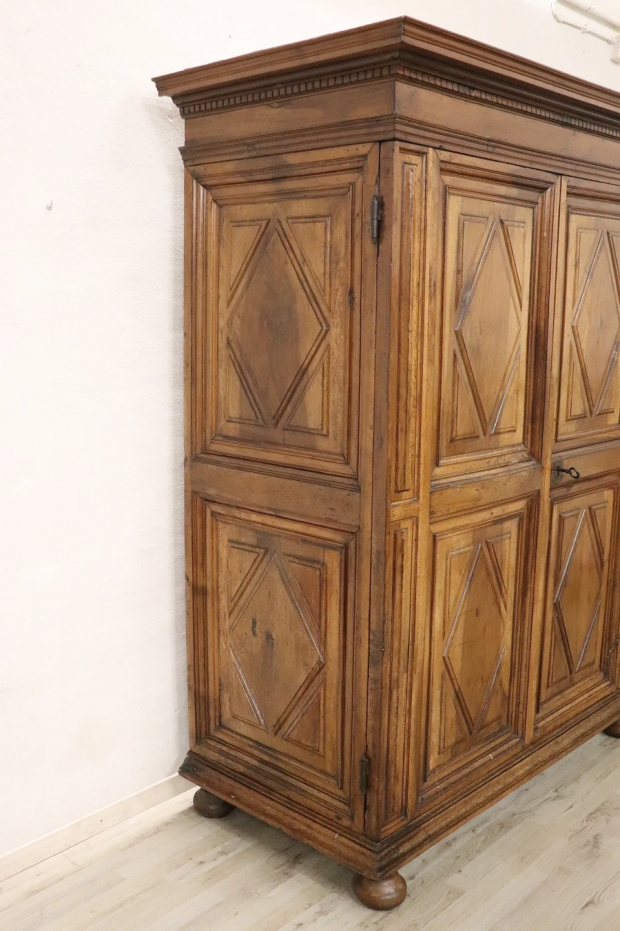 Louis XIV solid walnut wardrobe, late 17th century 5