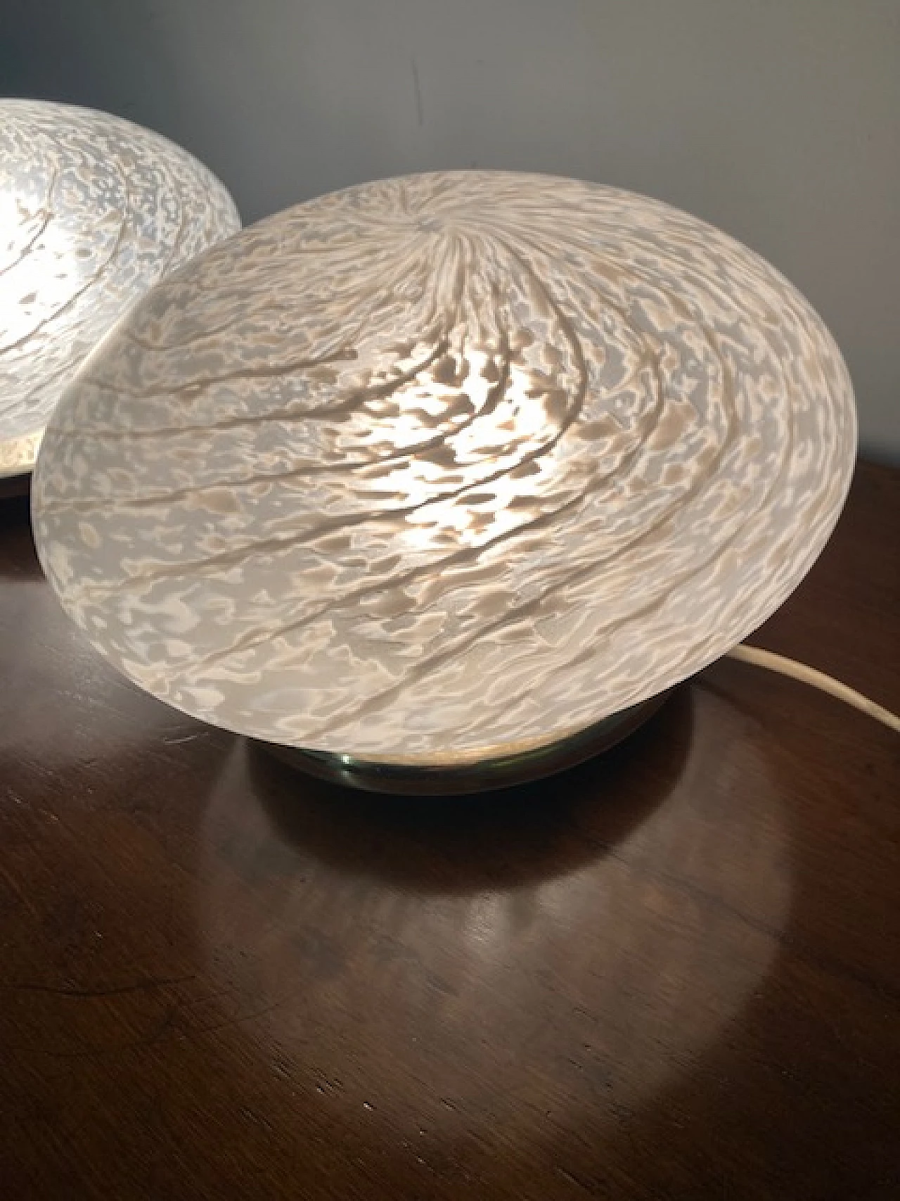 Coppia di lampade da tavolo in vetro di Murano, anni '70 8