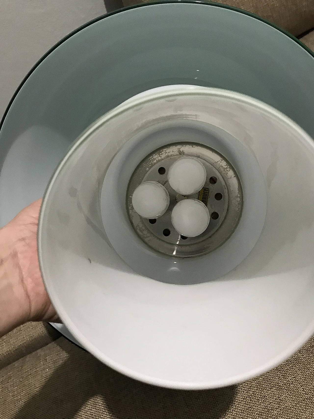 Lampadario in vetro di Lumiere, anni '60 3