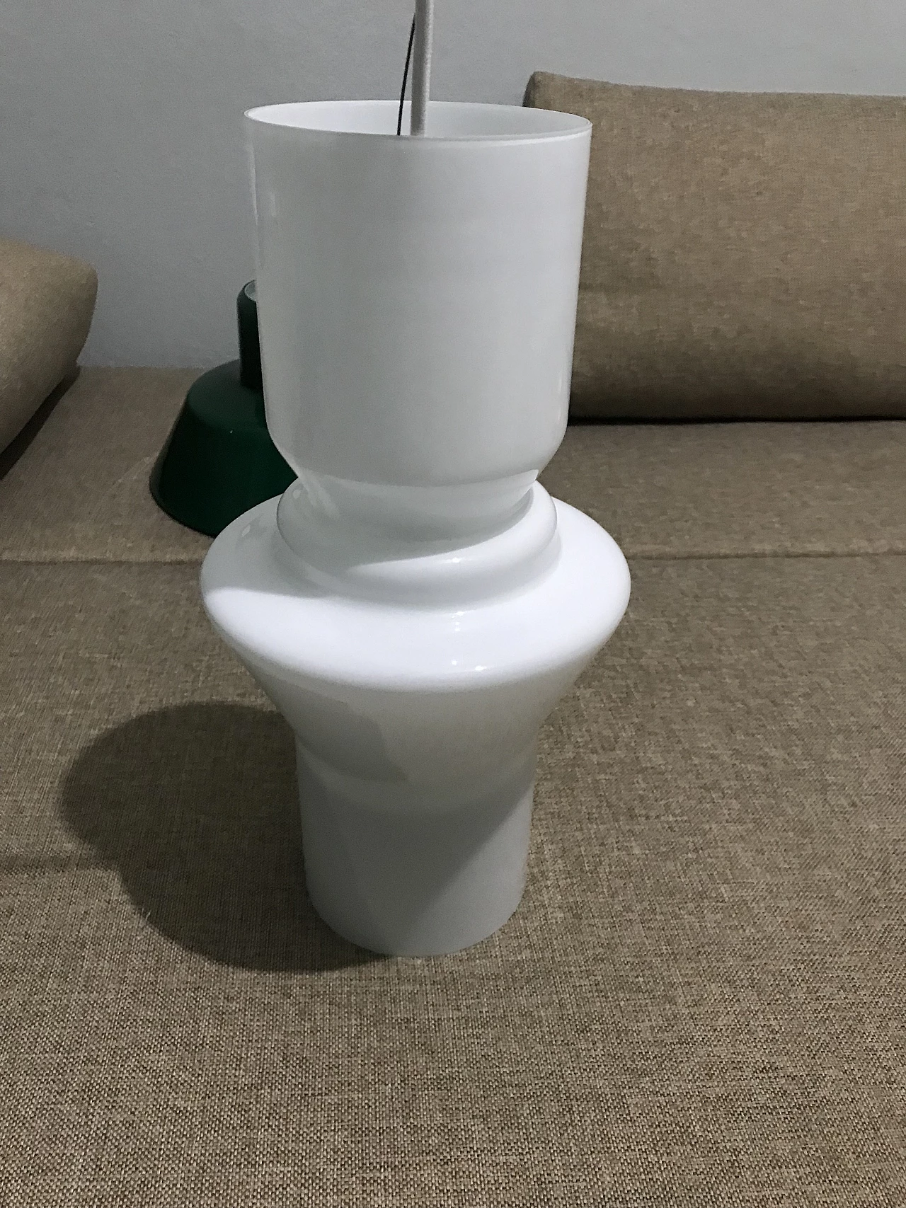 Lampadario in vetro di Lumiere, anni '60 4