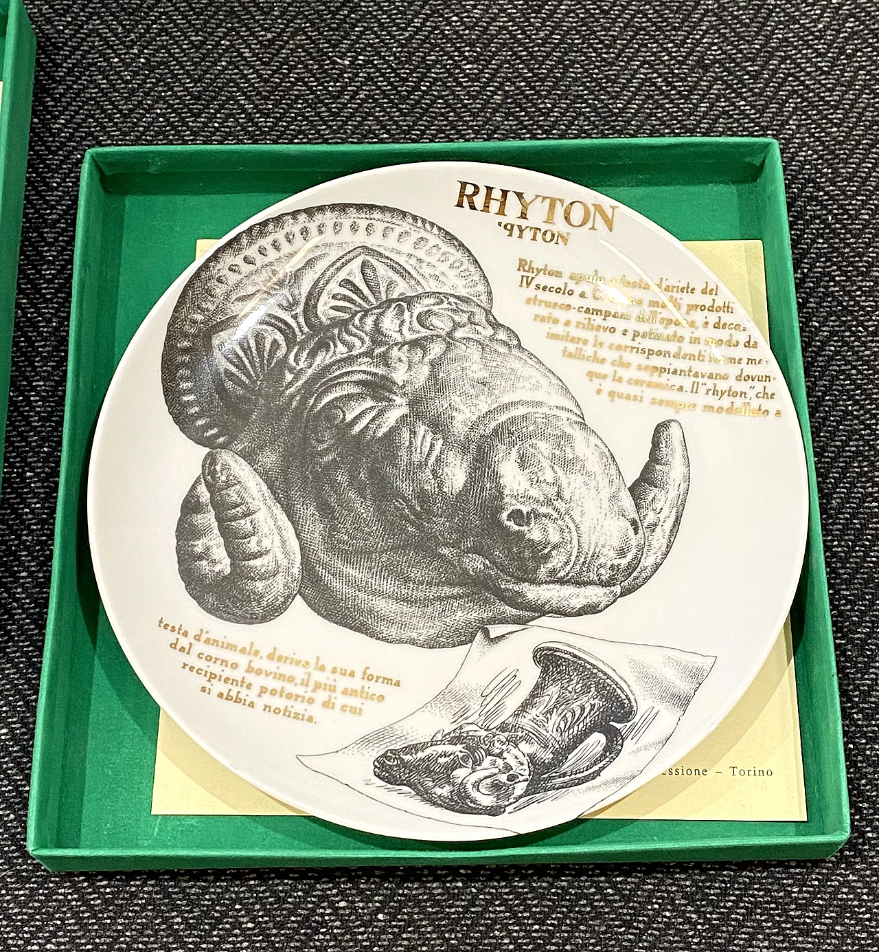 5 Plates by Piero Fornasetti for Martini & Rossi, 1960s 4