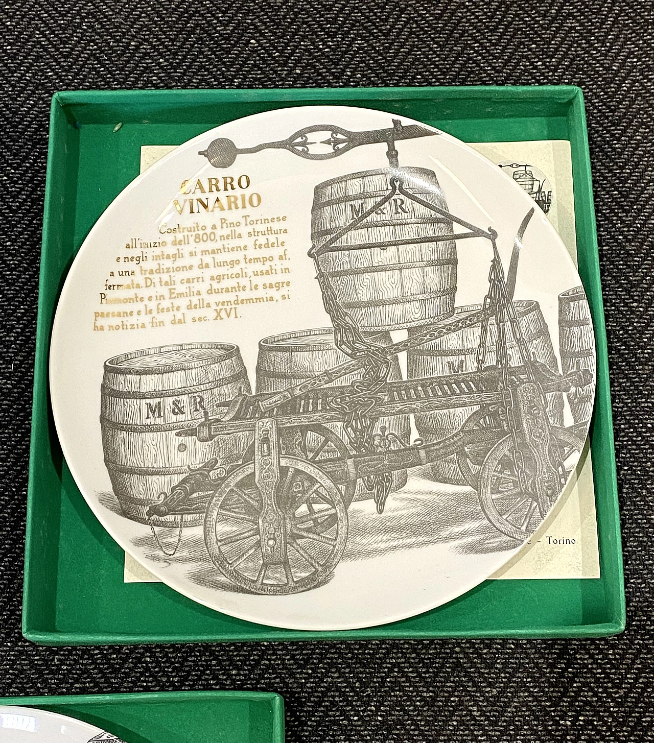 5 Plates by Piero Fornasetti for Martini & Rossi, 1960s 5