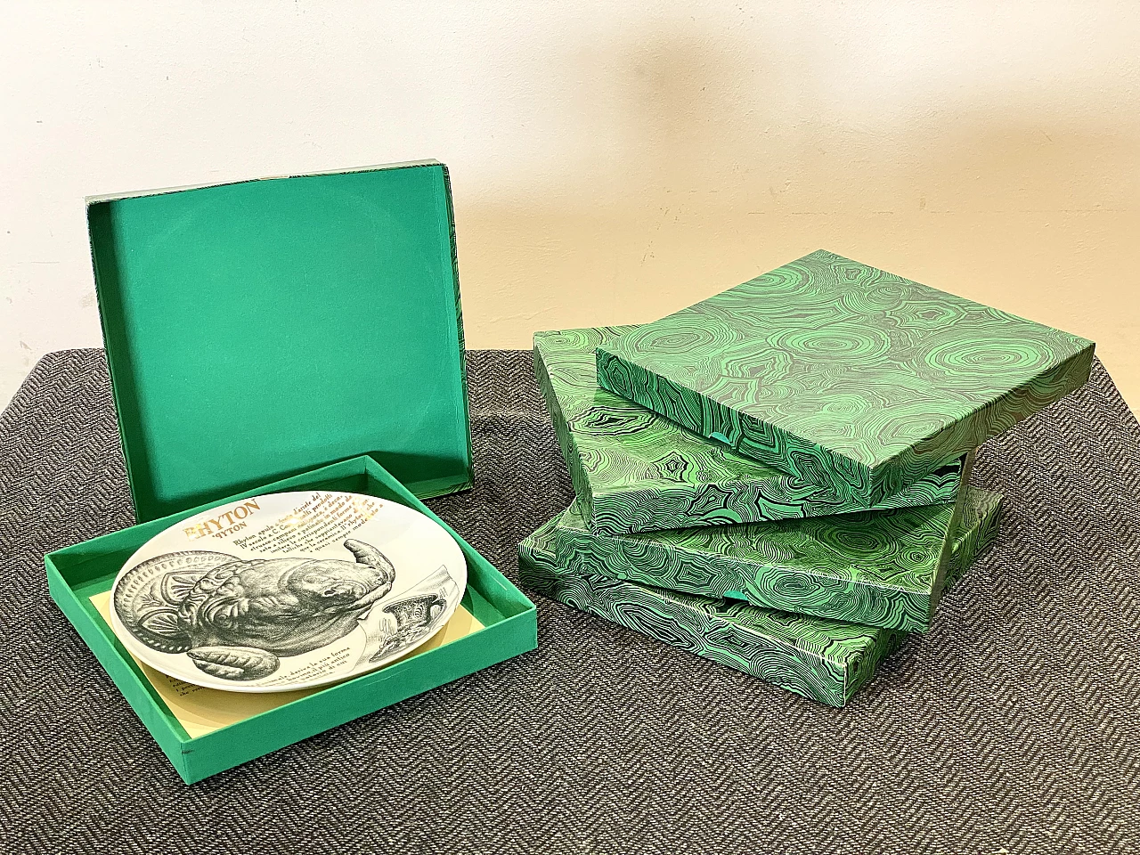 5 Plates by Piero Fornasetti for Martini & Rossi, 1960s 12