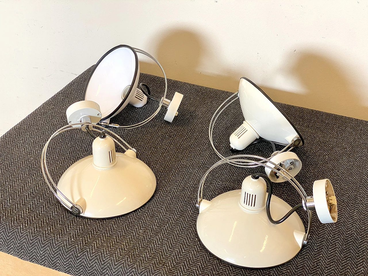 4 Luna wall lamps by Philips, 1980s 18