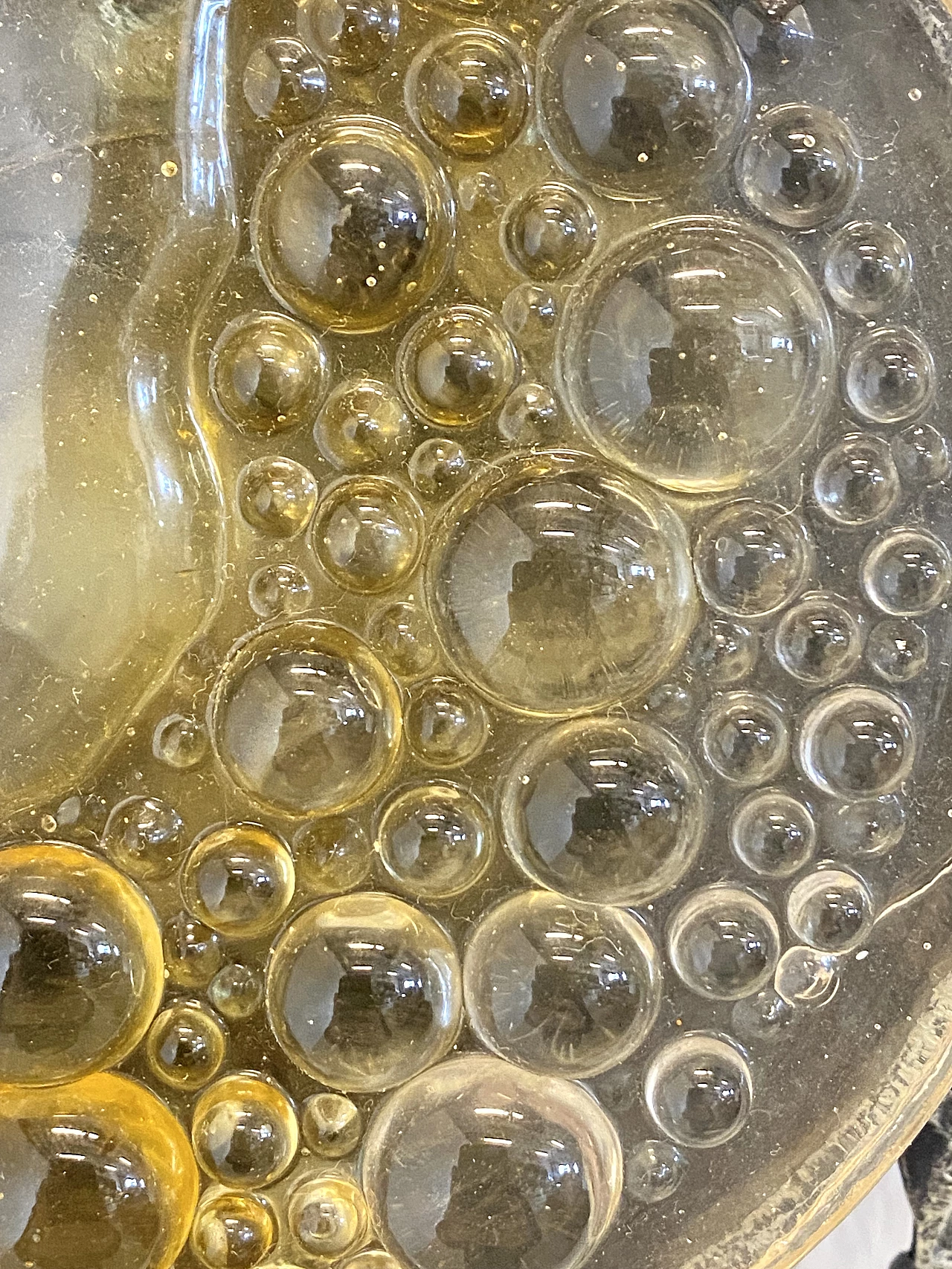 Brutalist two-light wall lamp in wrought iron and glass, 1960s 3