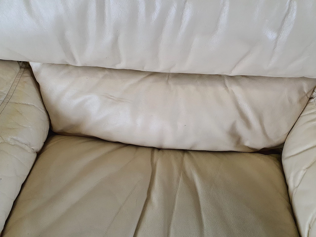 Leather and suede armchair with footstool, 1970s 22