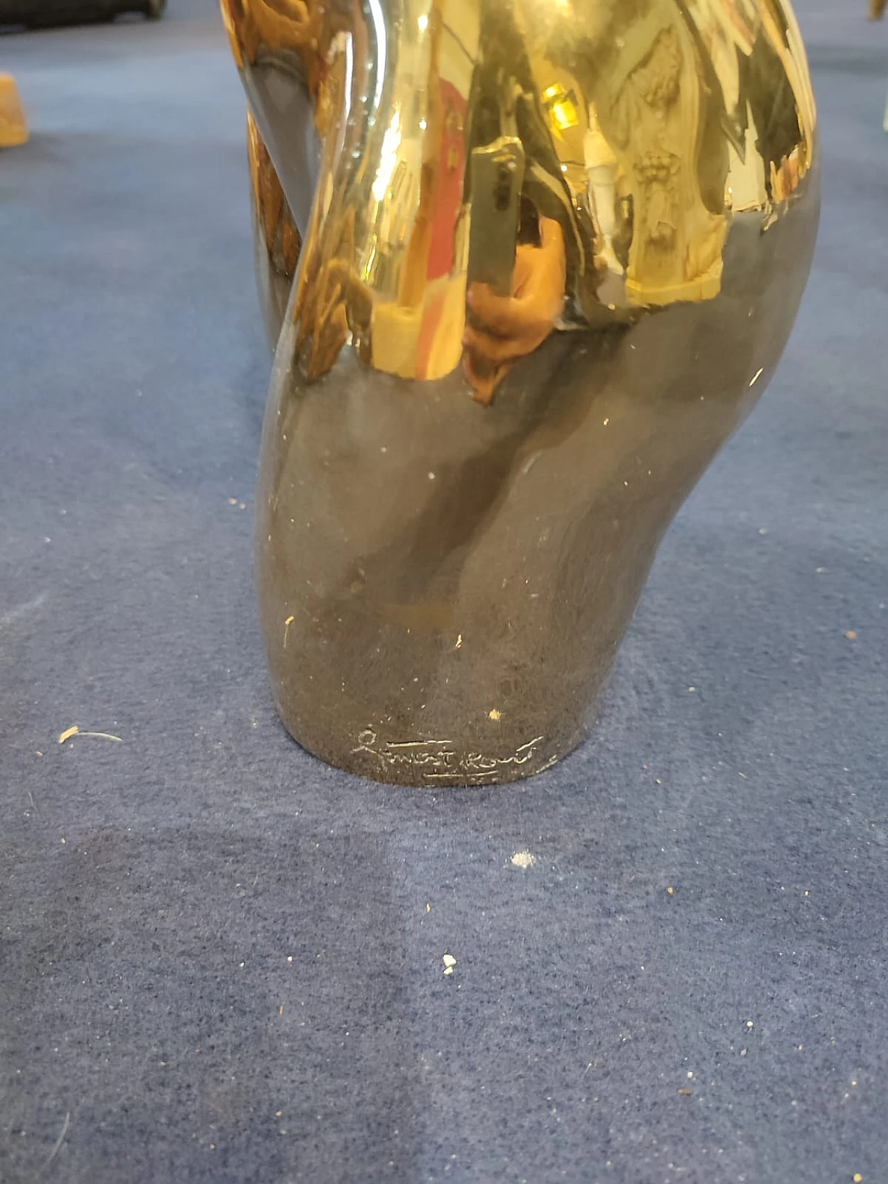 Giovanni Ginestroni, female nude, gilded bronze sculpture 2