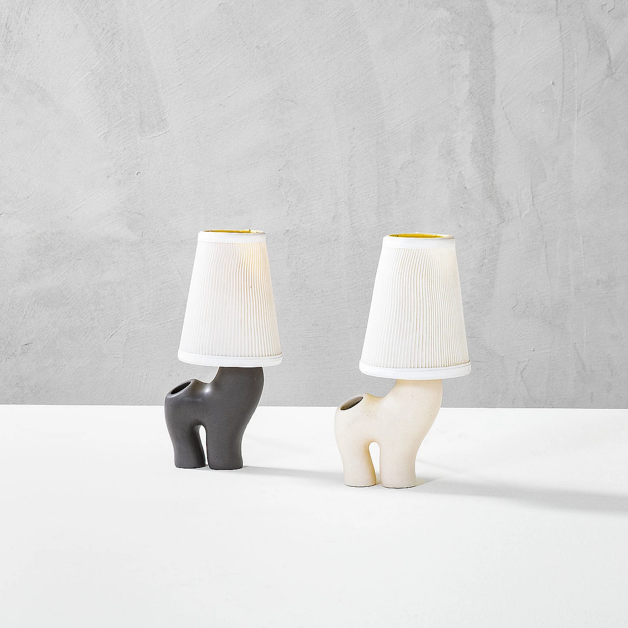 Pair of ceramic table lamps by Marcel Giraud Vallauris, 1960s 1