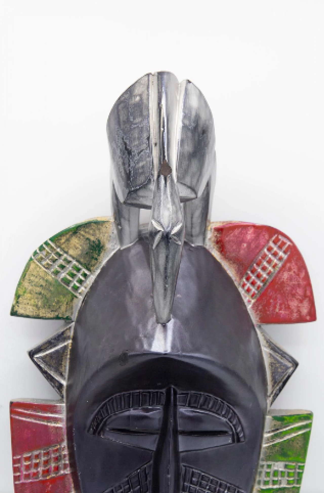 Painted wood tribal mask by Bomberbax, 2022 3