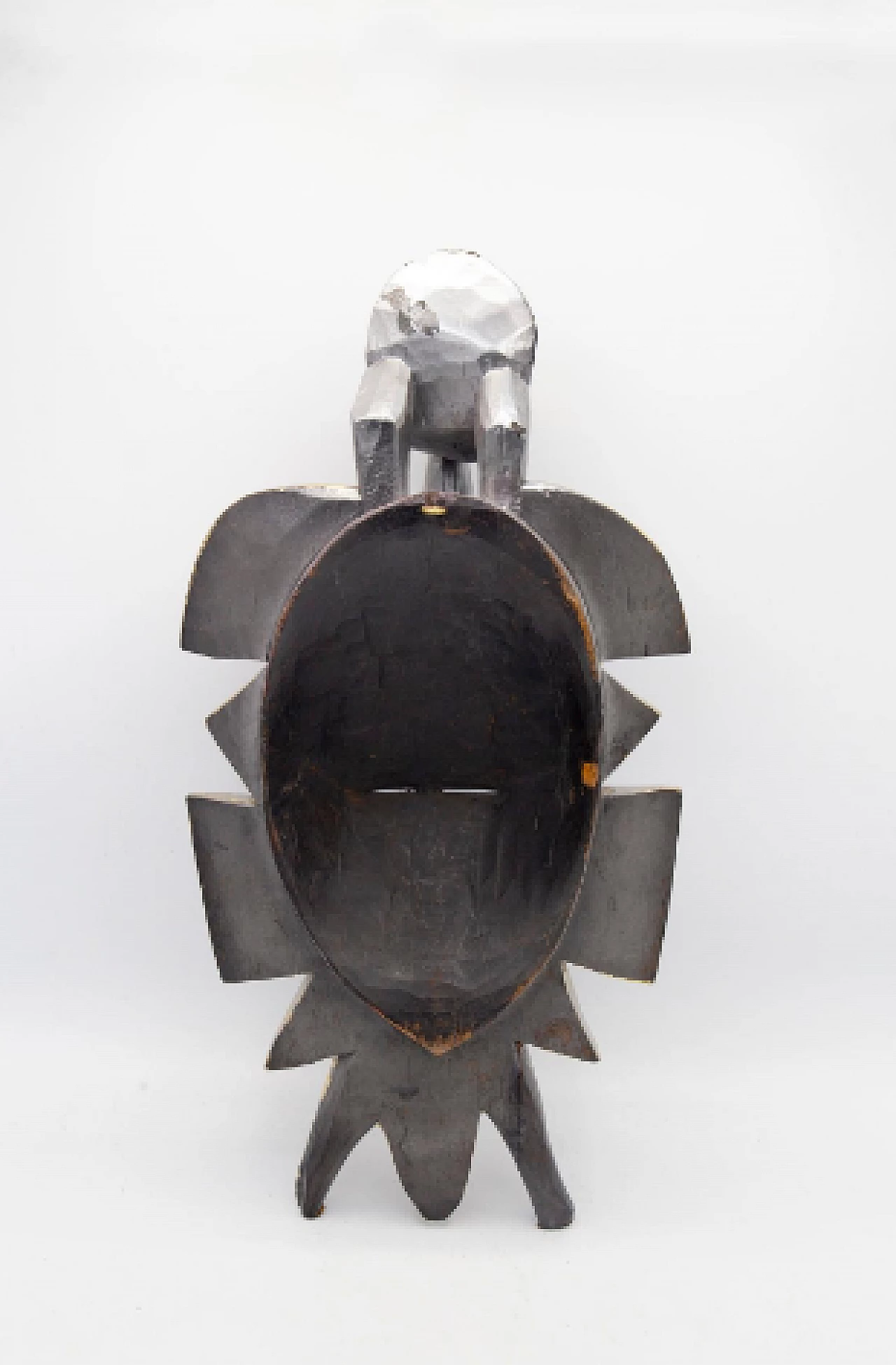 Painted wood tribal mask by Bomberbax, 2022 6