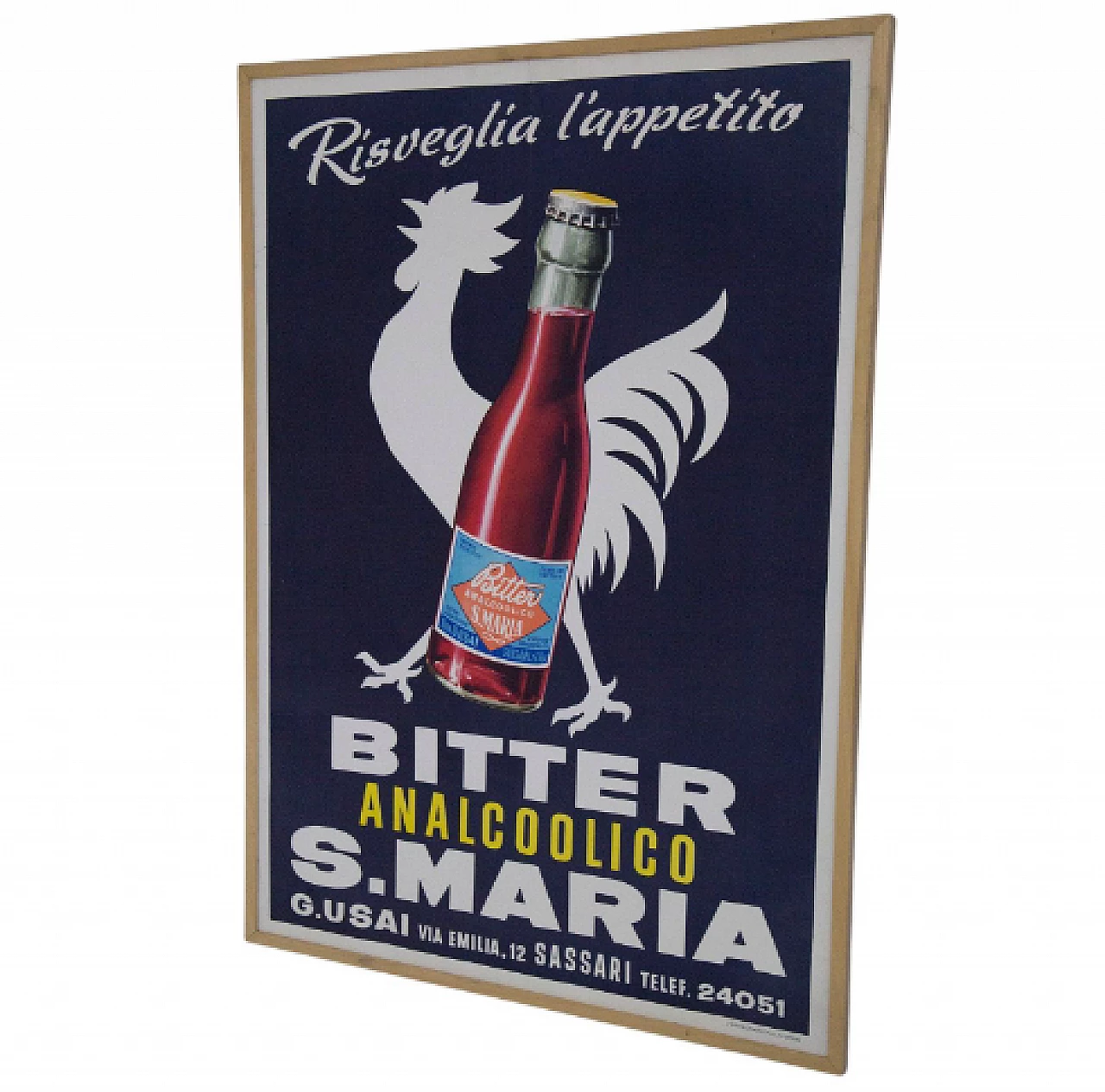 Bitter S. Maria soft drink advertising poster, 1950s 1