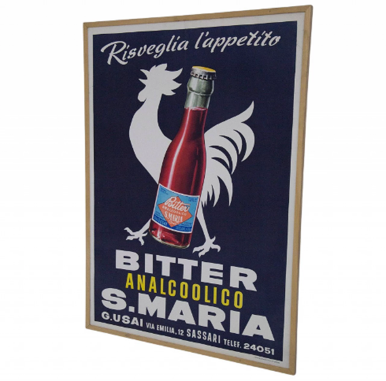 Manifesto pubblicitario di Bitter S. Maria analcolico, anni '50 1