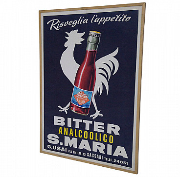 Bitter S. Maria soft drink advertising poster, 1950s