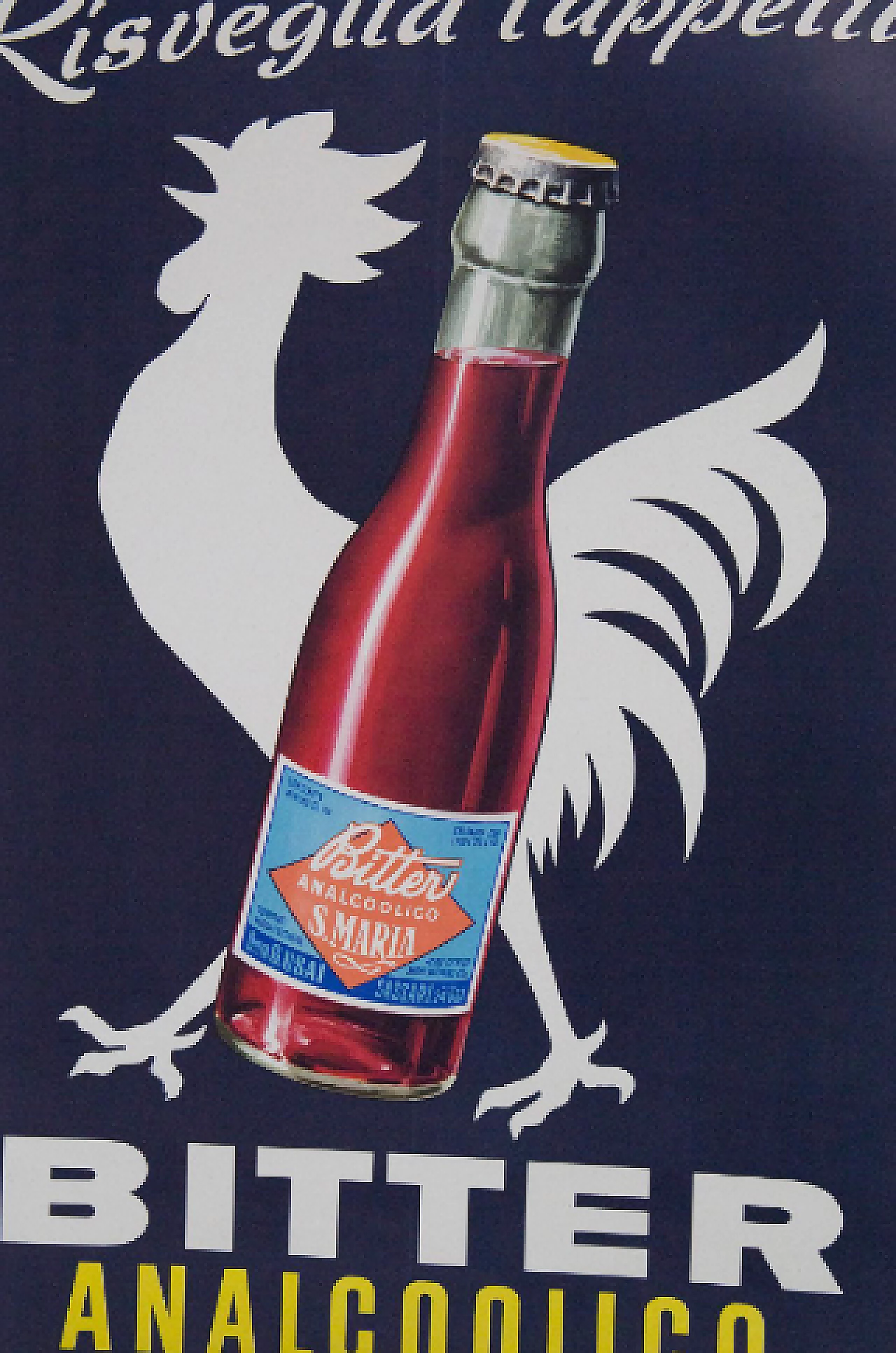 Bitter S. Maria soft drink advertising poster, 1950s 3