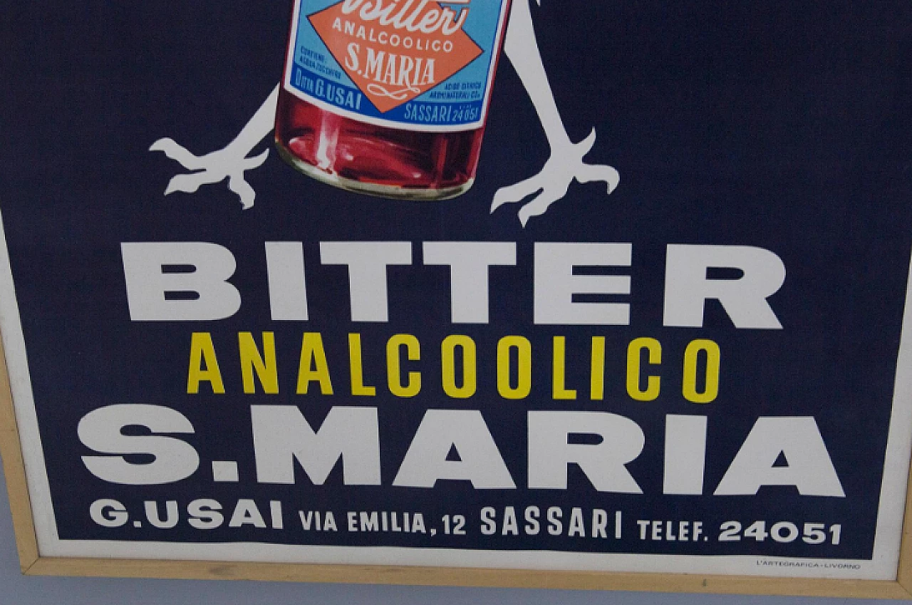 Bitter S. Maria soft drink advertising poster, 1950s 5