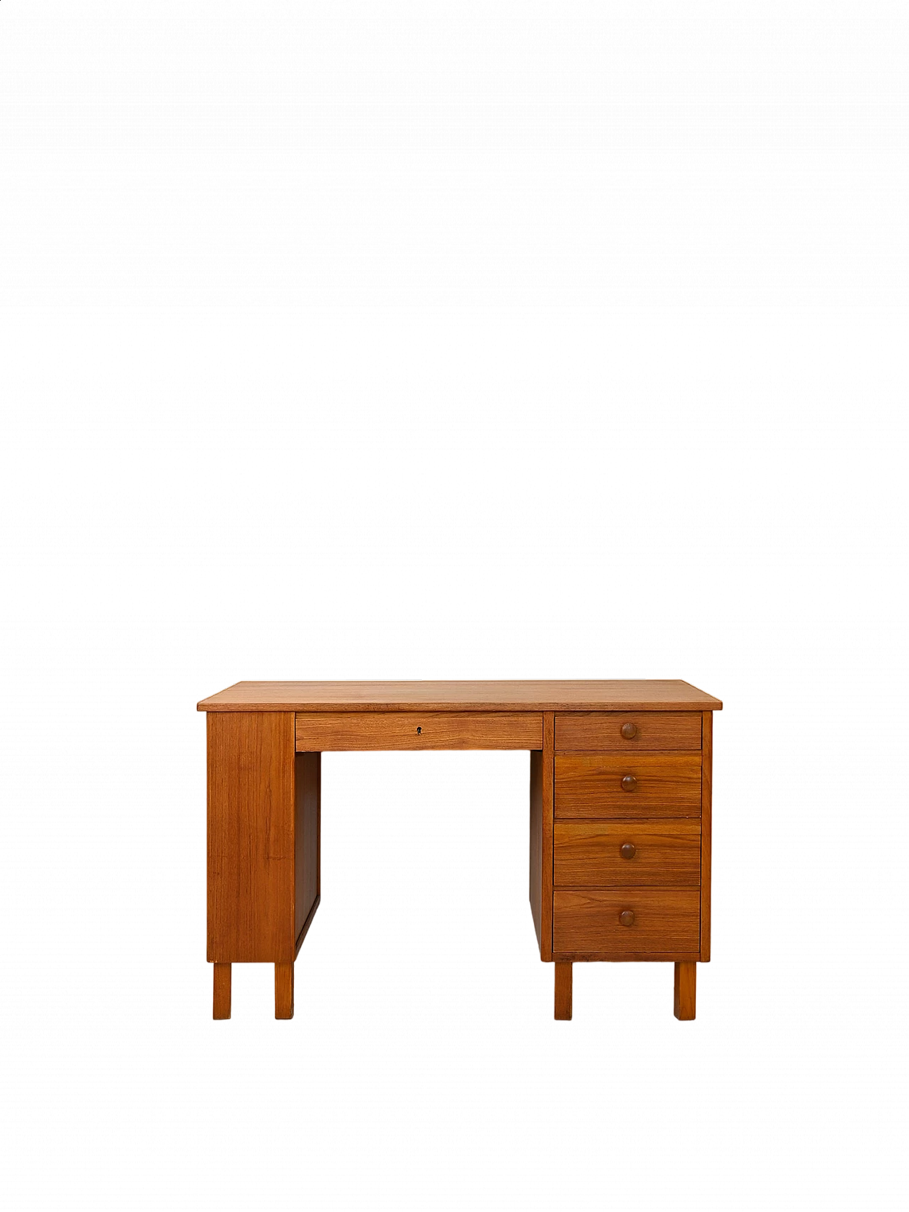 Swedish teak desk with drawers and shelving, 1960s 13