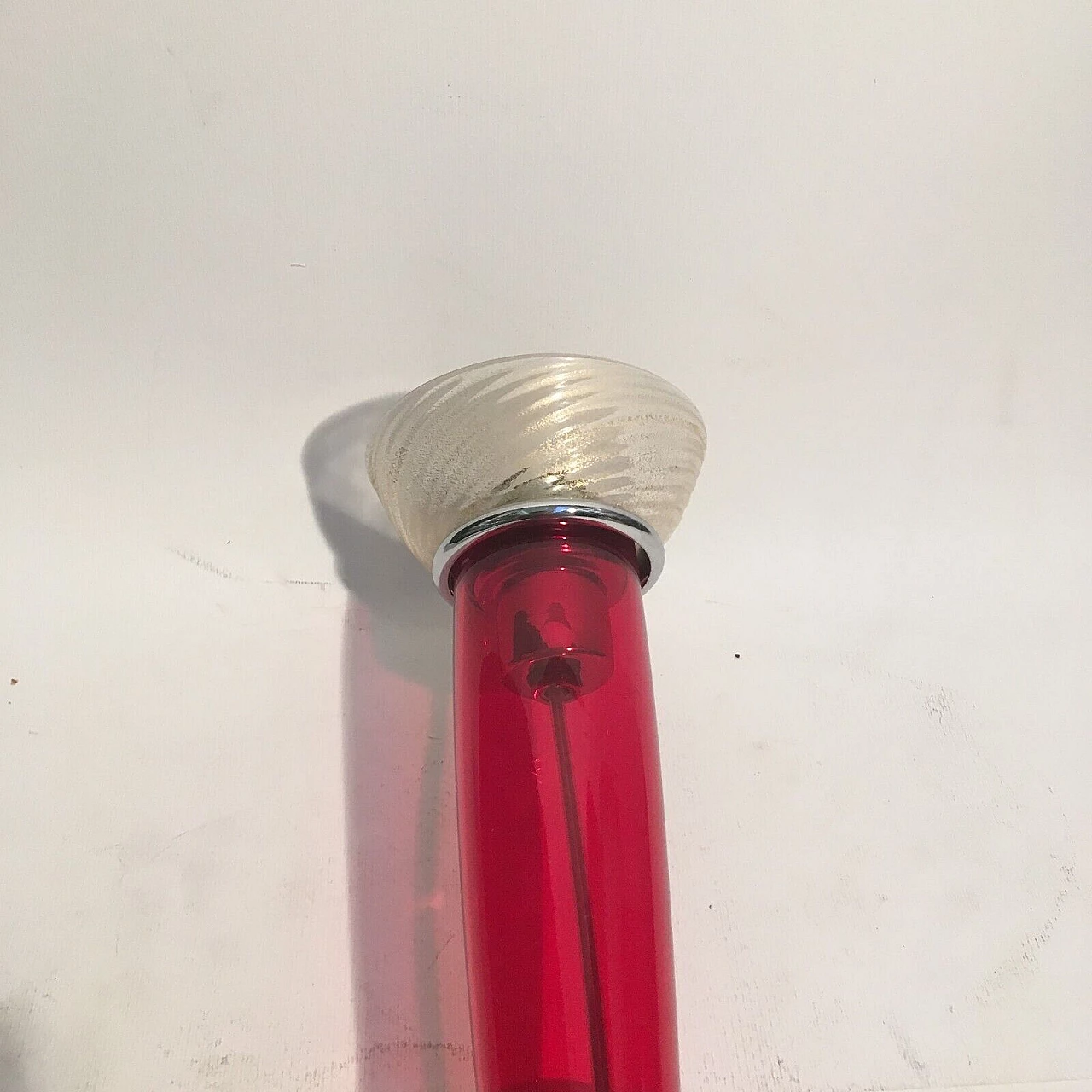 Red and gilded Murano glass wall light by VeArt, 1980s 1