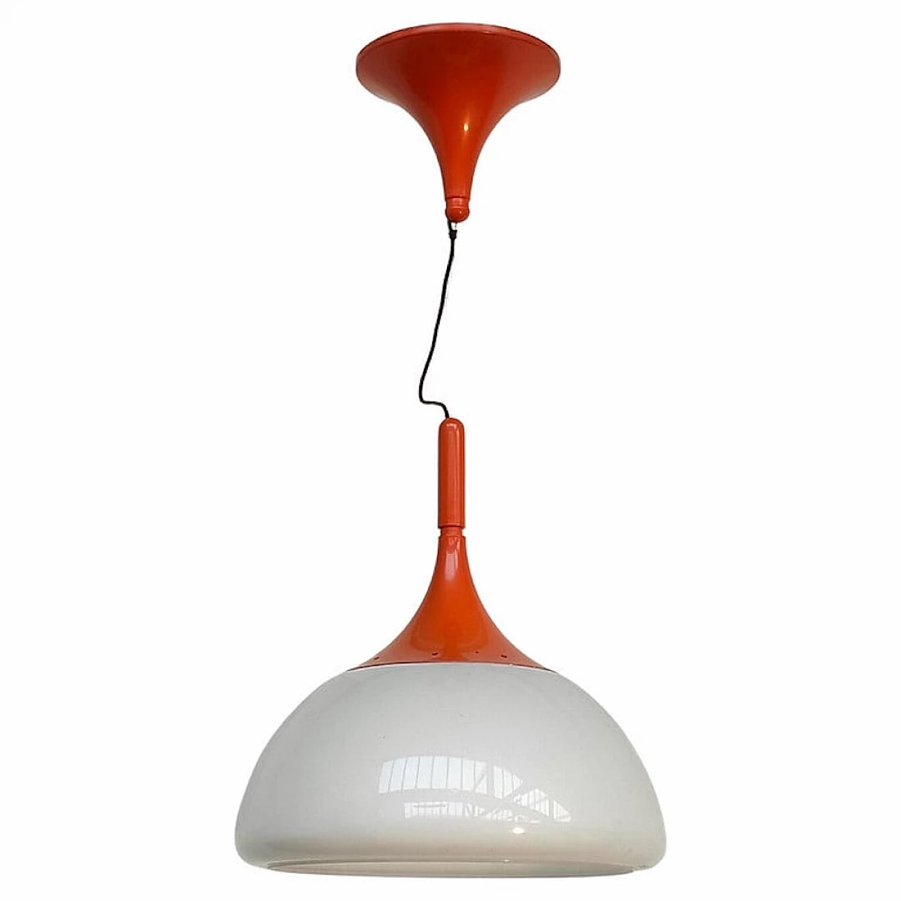 Orange ceiling lamp by Elio Martinelli for Martinelli Luce, 1970s 1