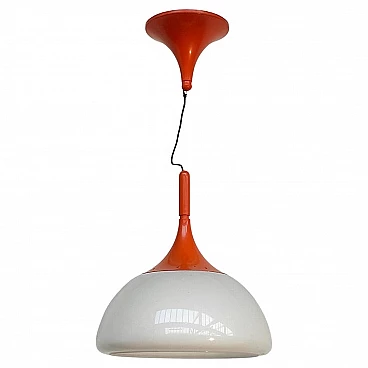 Orange ceiling lamp by Elio Martinelli for Martinelli Luce, 1970s