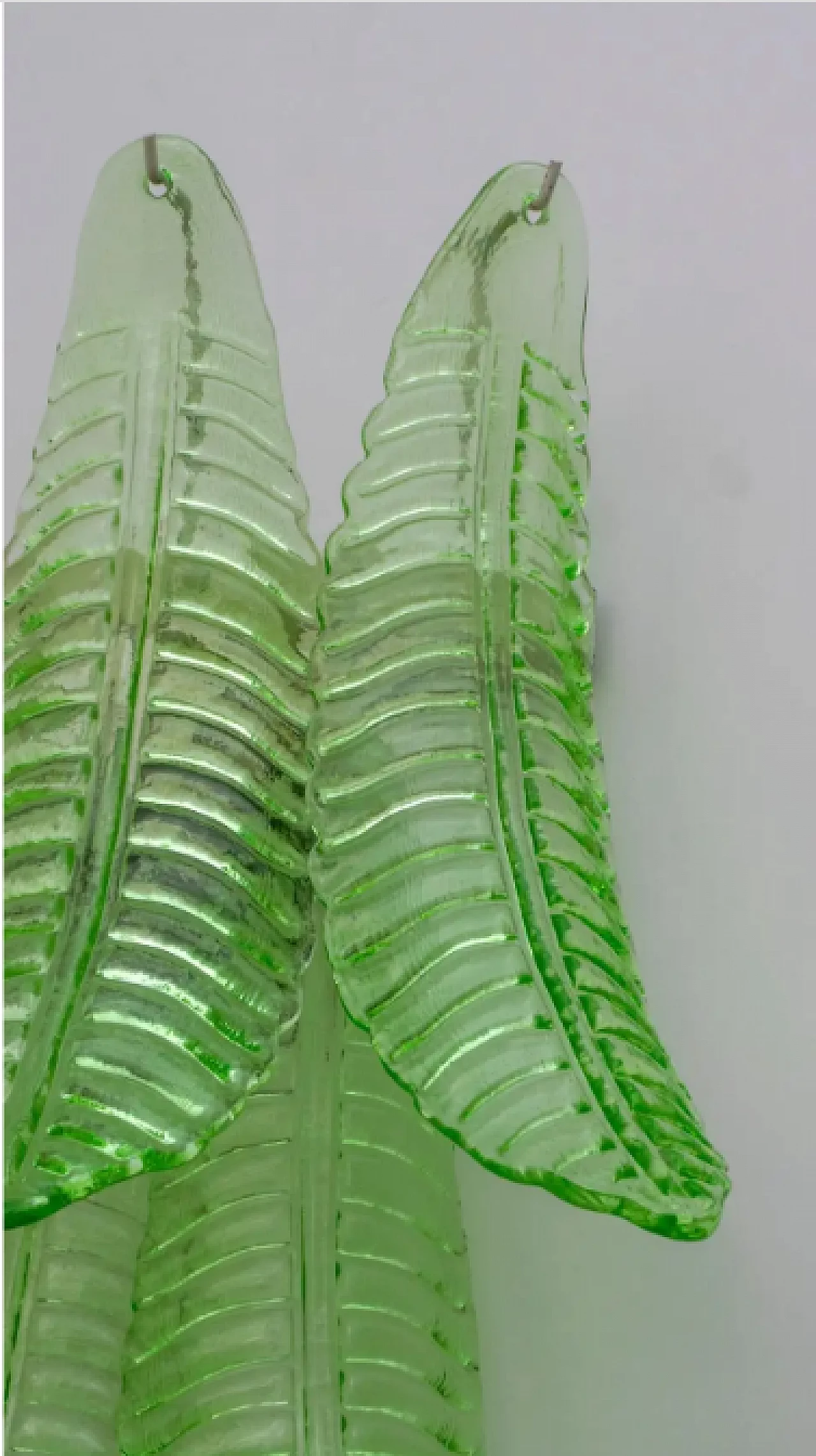 Pair of Murano glass palm leaf wall sconces, 1970s 7