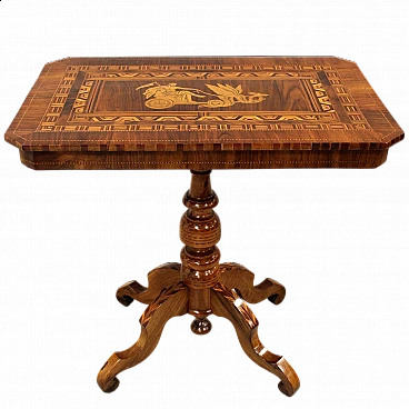 Rolo inlaid walnut coffee table, 19th century