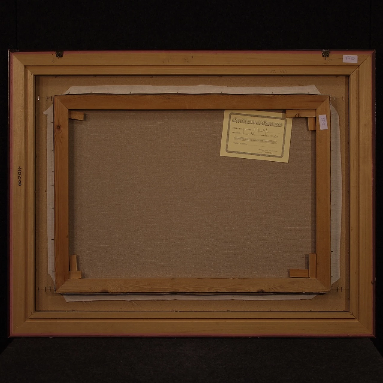 Dipinto italiano di paesaggio invernale, olio su tela, anni '60 8