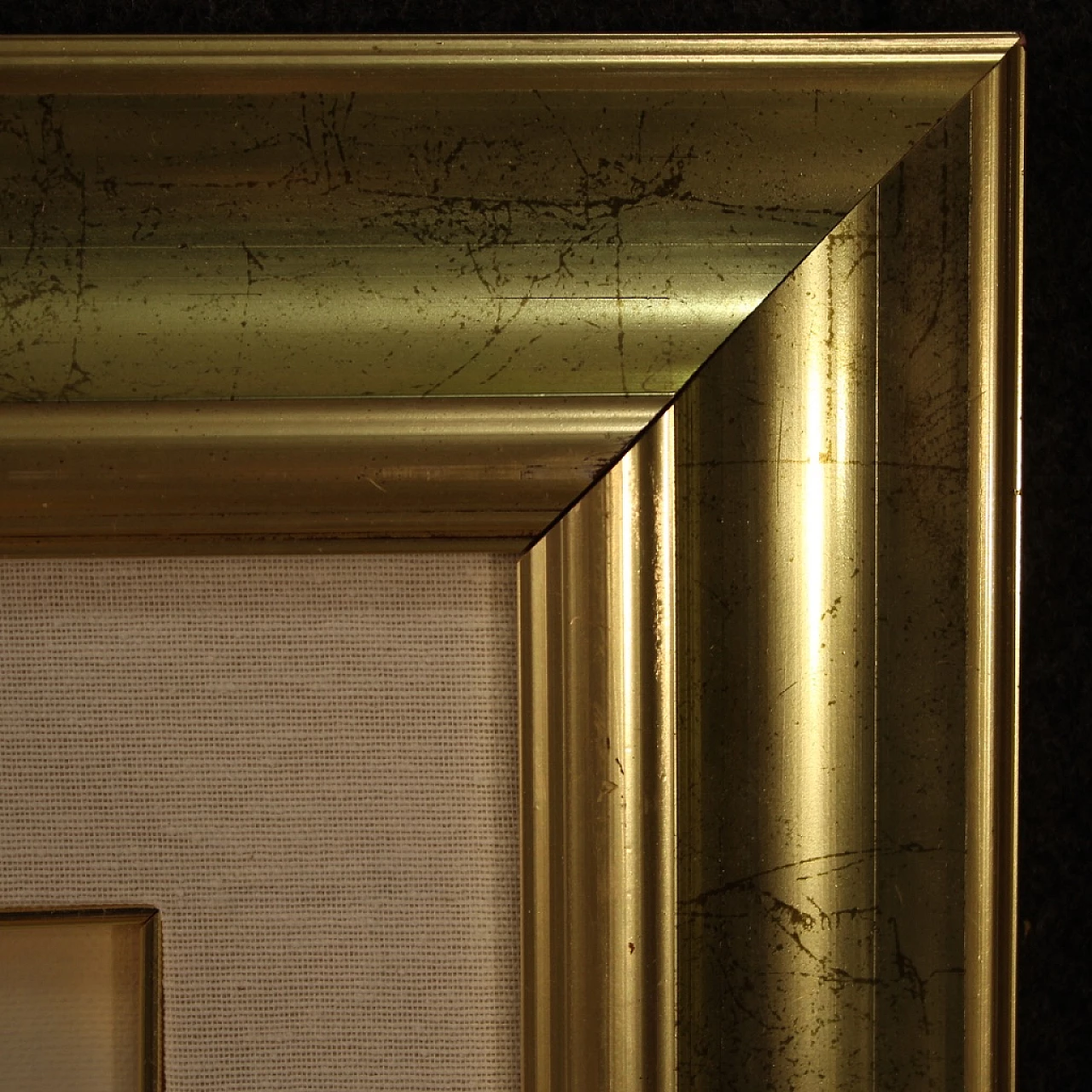 Dipinto italiano di paesaggio invernale, olio su tela, anni '60 11