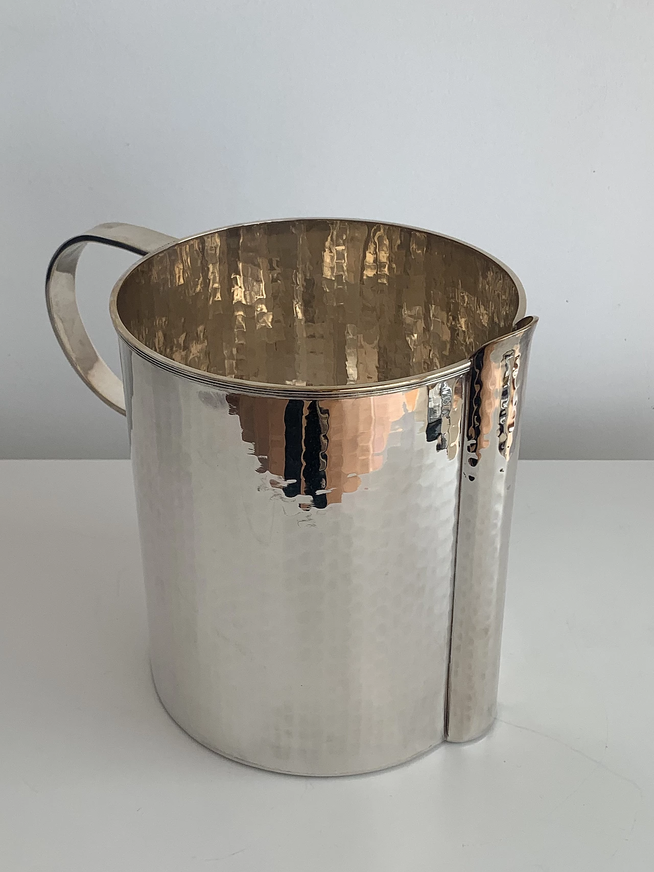 Hand hammered brass jug, 2000s 1