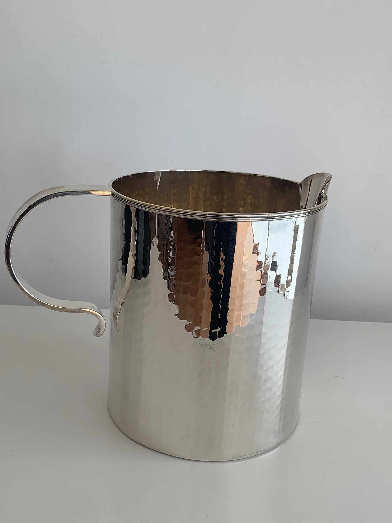 Hand hammered brass jug, 2000s 12
