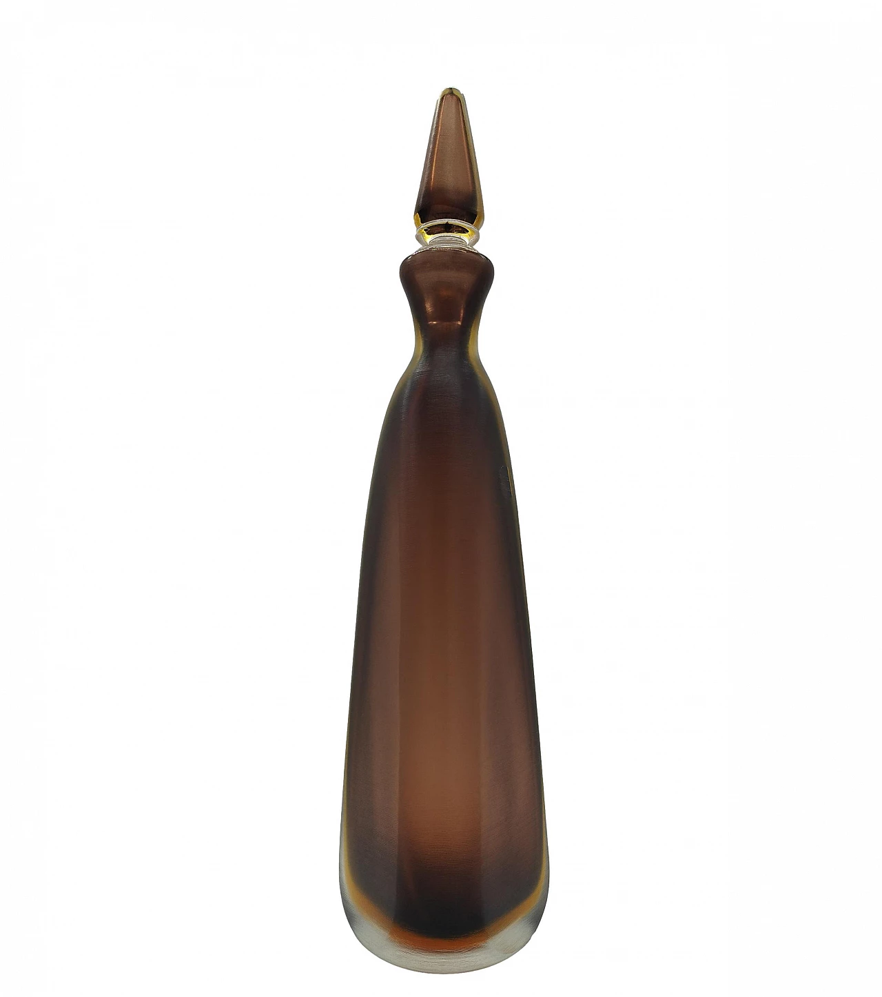 Murano glass bottle with stopper from the Bottiglie Incise series by Paolo Venini, 1985 7
