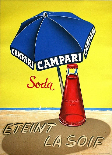 Manifesto pubblicitario Campari Soda, 1963