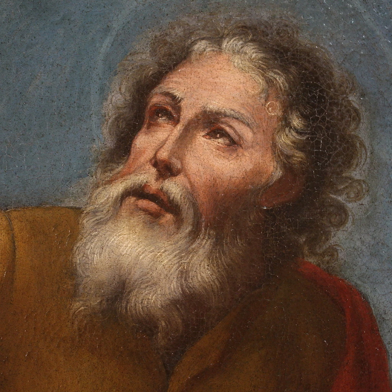 Painting depicting the Sacrifice of Isaac, oil on canvas, 17th century 6