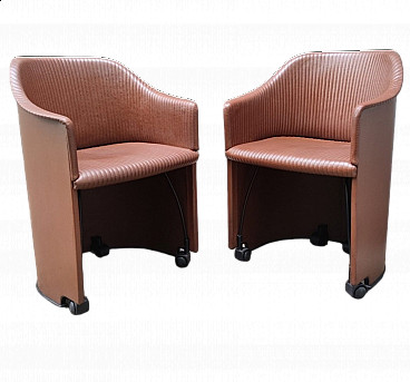 Pair of Artona 8551 armchairs by Tobia Scarpa for Maxalto, 1980s