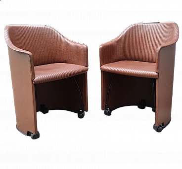 Pair of Artona 8551 armchairs by Tobia Scarpa for Maxalto, 1980s