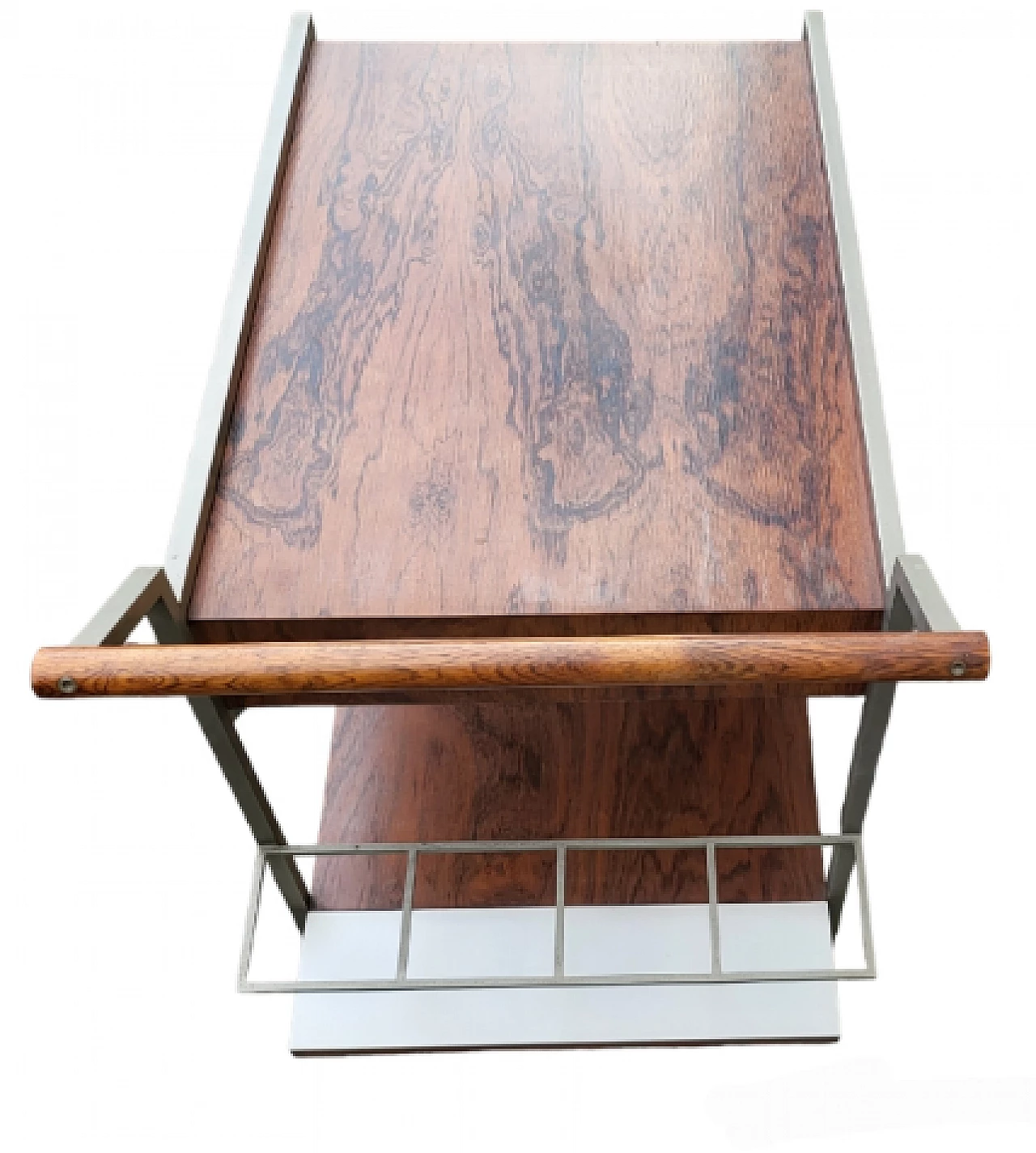 Rosewood and metal bar cart by George Nelson, 1960s 13