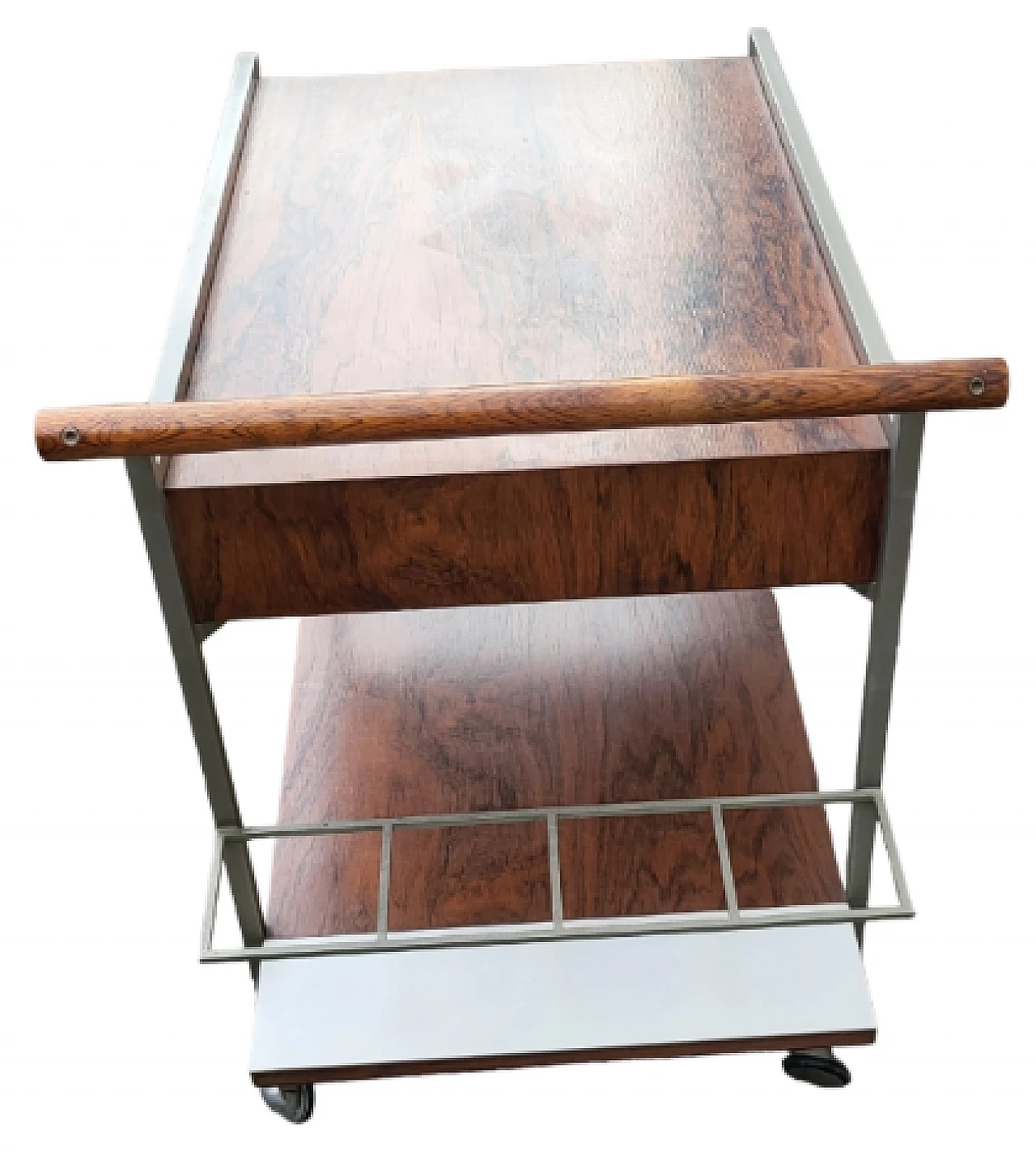 Rosewood and metal bar cart by George Nelson, 1960s 19