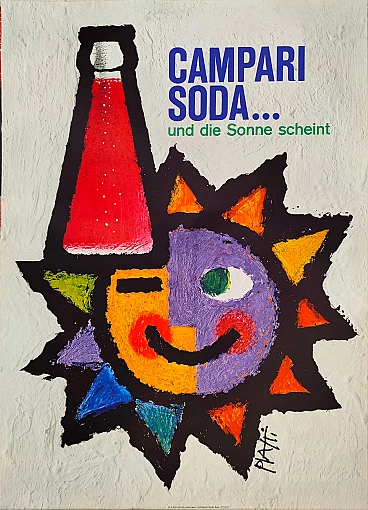 Campari Soda advertising poster by Celestino Piatti, 1966