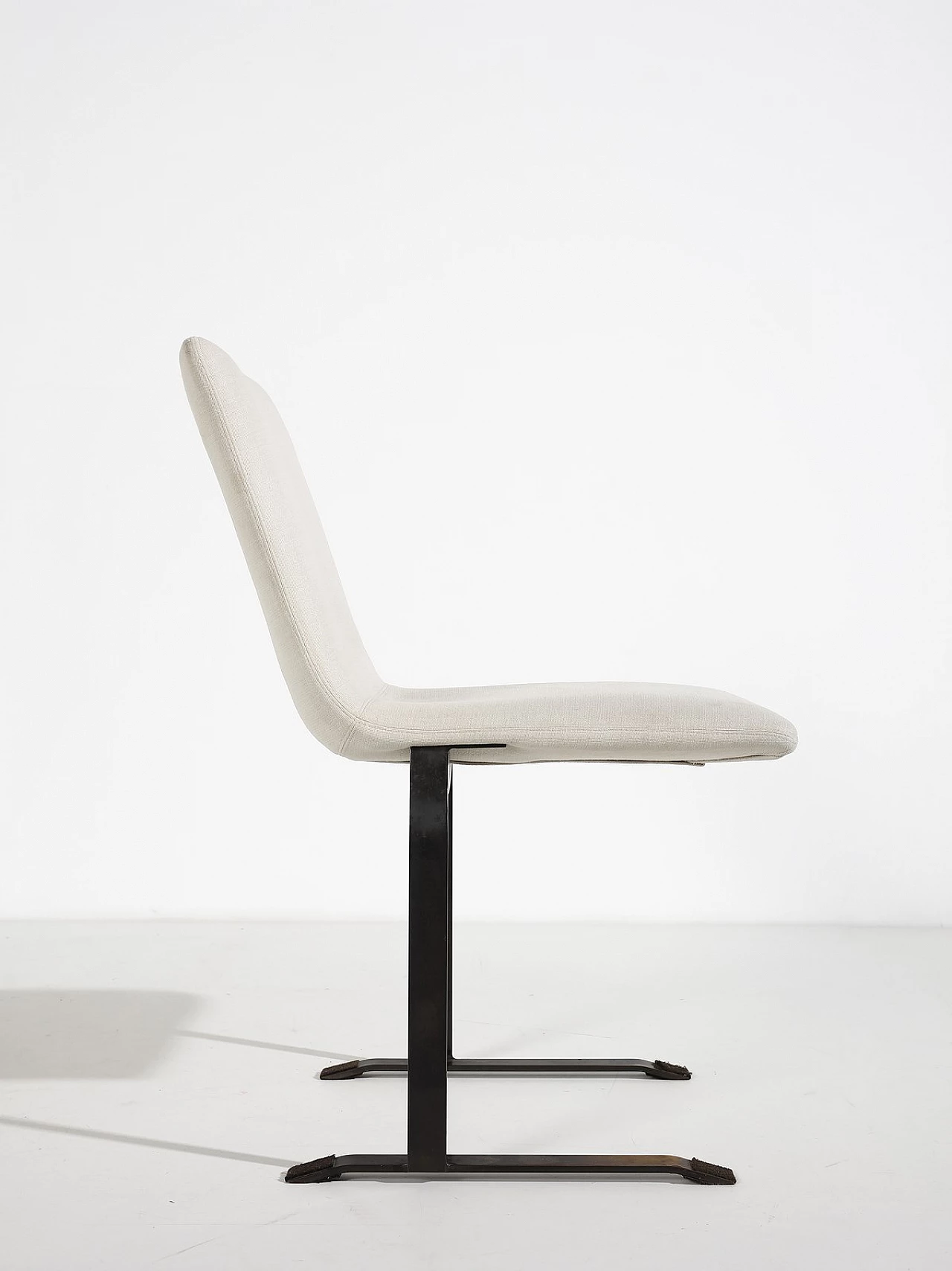 4 Sedie in metallo e tessuto di Giovanni Offredi per Saporiti, anni '70 2