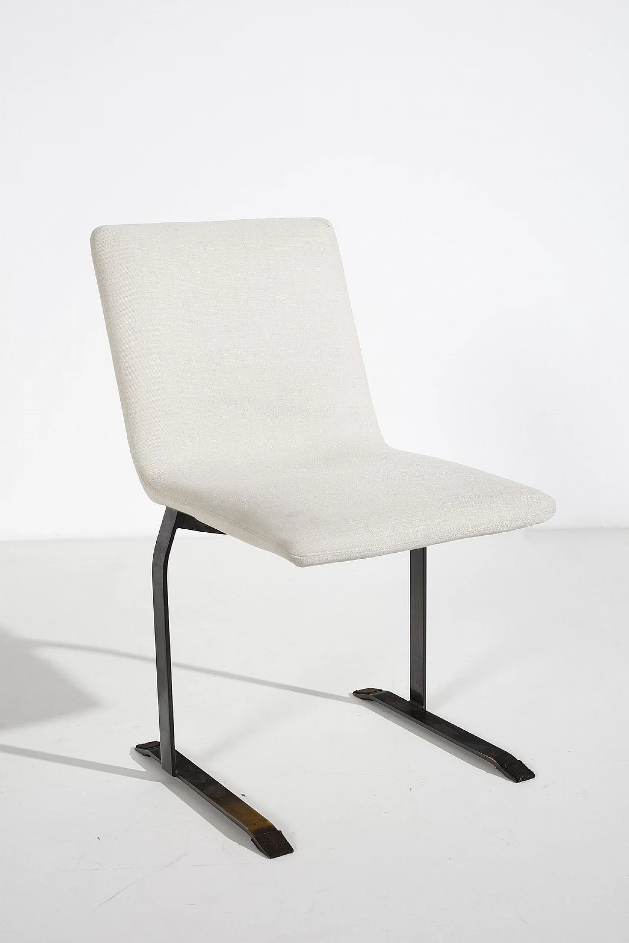 4 Sedie in metallo e tessuto di Giovanni Offredi per Saporiti, anni '70 3