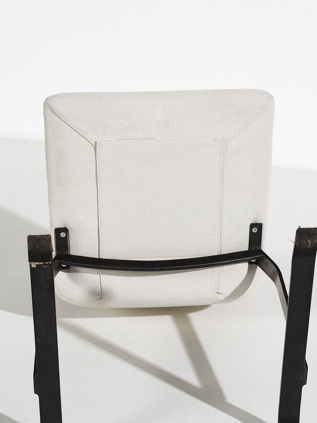 4 Sedie in metallo e tessuto di Giovanni Offredi per Saporiti, anni '70 5