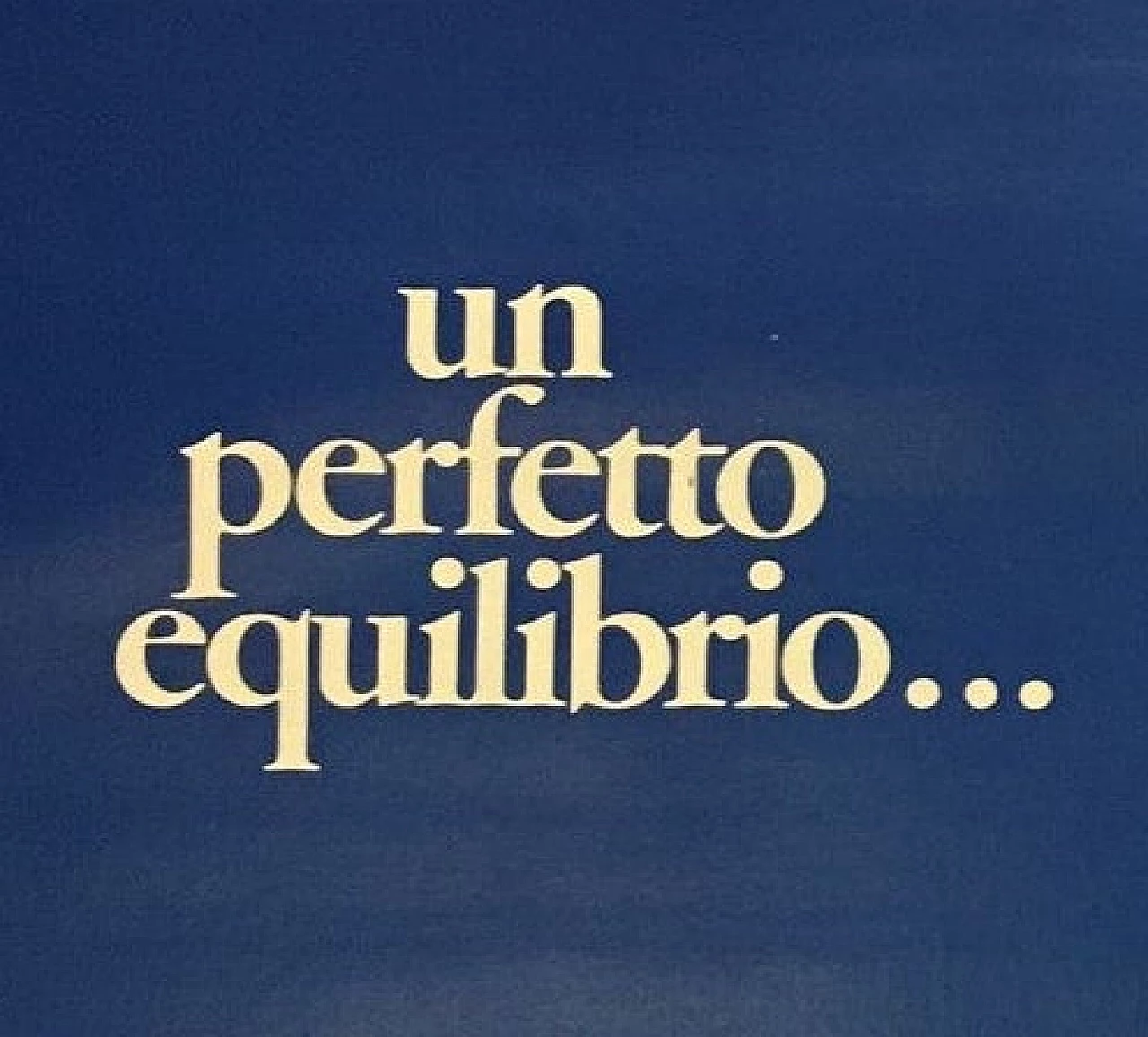 Manifesto pubblicitario Campari Soda Perfetto Equilibrio, anni '80 2