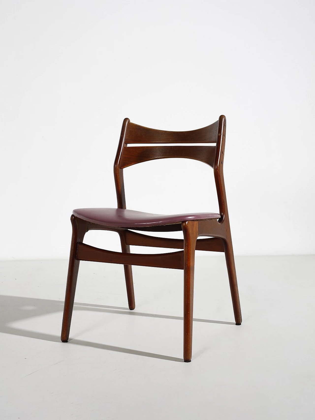 4 Chairs 310 in teak and leatherette by Erik Buch, 1960s 3