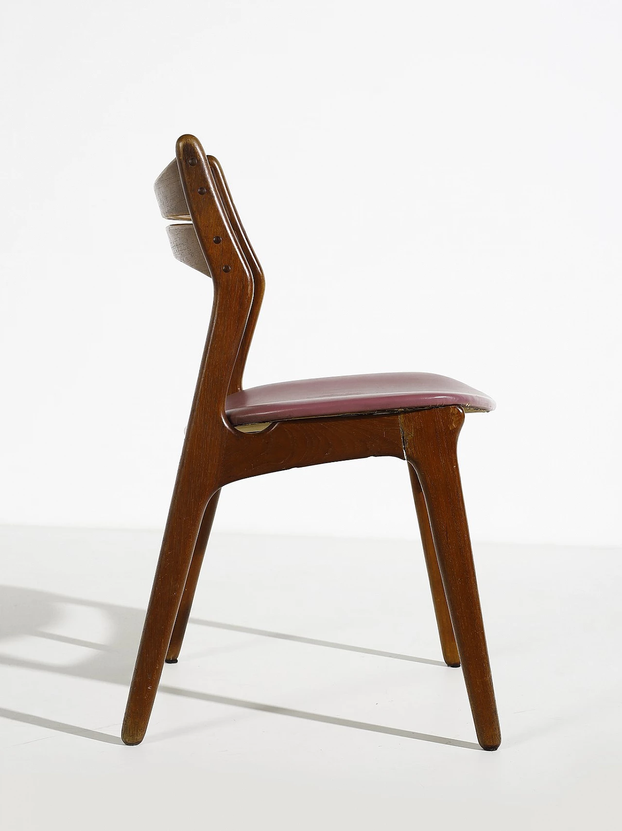 4 Chairs 310 in teak and leatherette by Erik Buch, 1960s 4