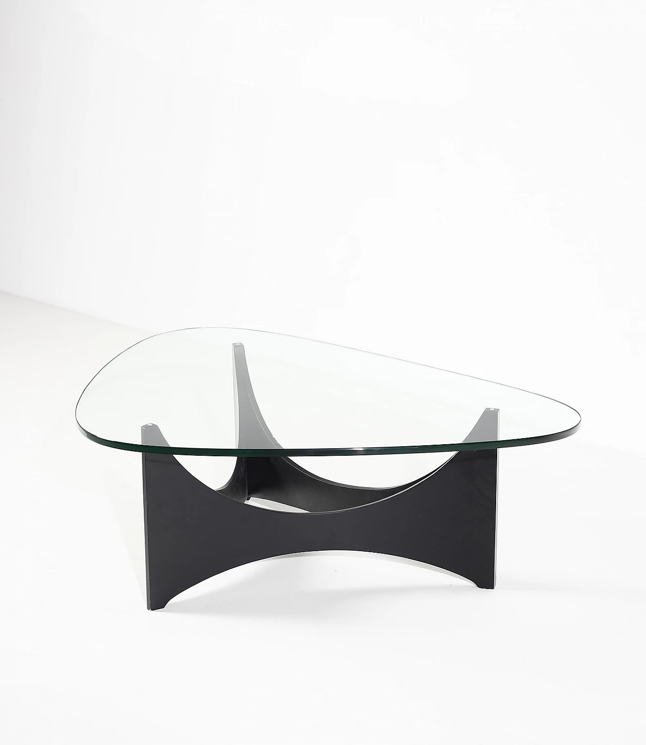 Wood and glass coffee table by Werner Blaser for Spectrum, 1960s 1