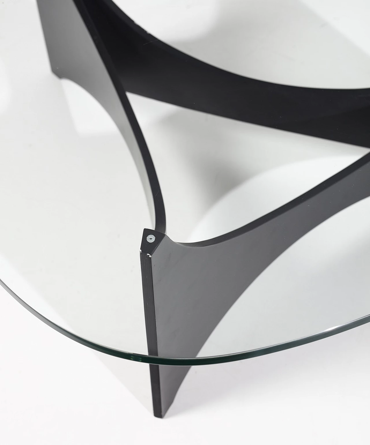 Tavolino in legno e vetro di Werner Blaser per Spectrum, anni '60 3