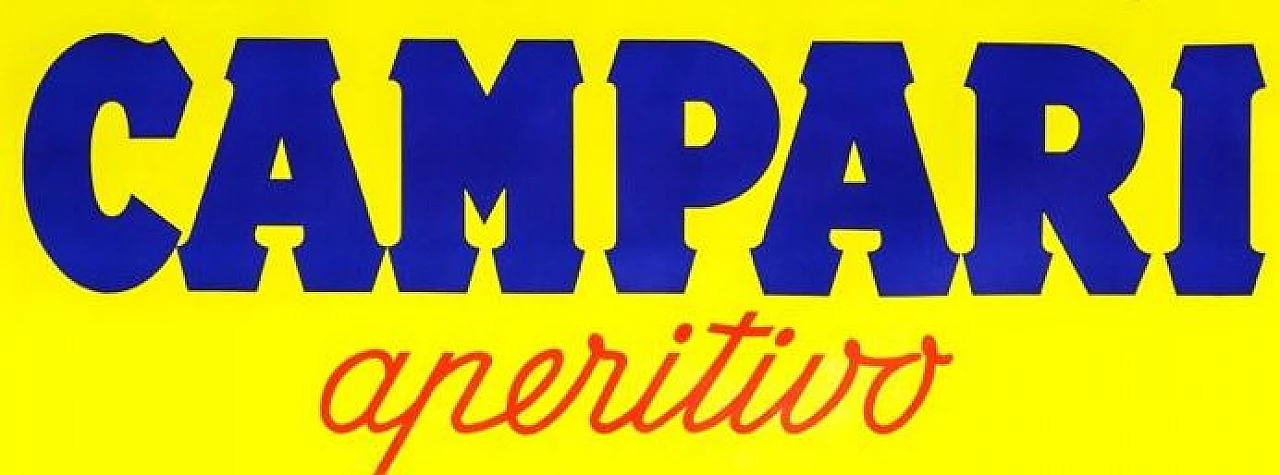 Bitter Campari L'Aperitivo advertising poster, 1960s 3